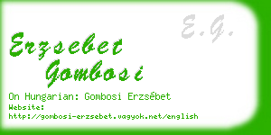 erzsebet gombosi business card